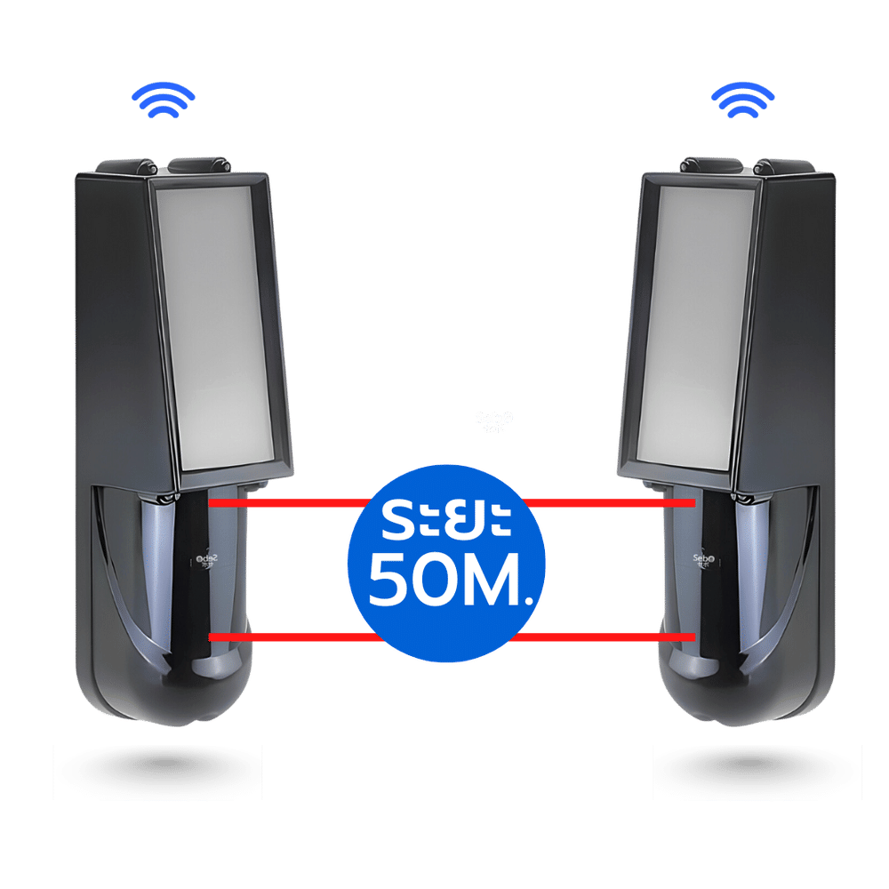 เลเซอร์กันขโมย ไร้สายพร้อมแบตเตอรี่ SebO รุ่น LASER สำหรับประตูรั้ว (สินค้าไม่รวมติดตั้ง)_9